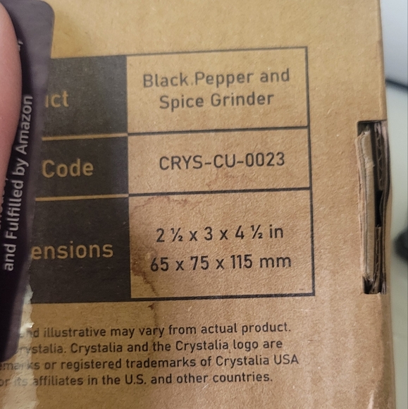Crystalia spice herb grinder. New in box. - Picture 6 of 7